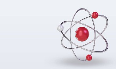 3d science day Bahrain flag rendering right view