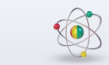 3d science day Guinea Bissau flag rendering right view