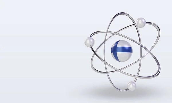 Science Day Finland Flag Rendering Right View — стоковое фото