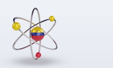 3d science day Venezuela flag rendering left view