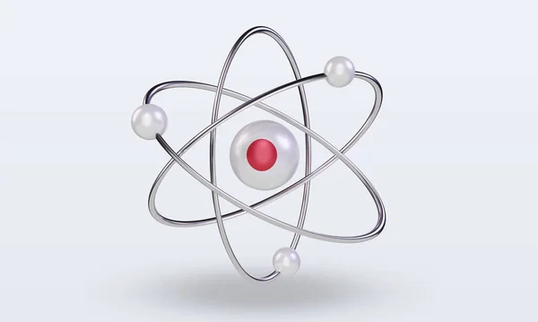 Science Day Japan Flag Rendering Front View — Stock Photo, Image