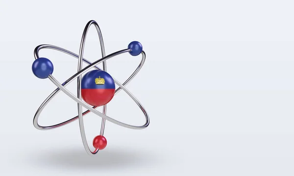 Science Day Liechtenstein Flag Rendering Left View — Stockfoto