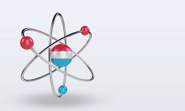 Día Ciencia Luxemburgo Bandera Representación Vista Izquierda — Foto de Stock