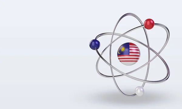 Science Day Malaysia Flag Rendering Right View — стоковое фото