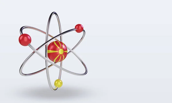 Science Day North Macedonia Flag Rendering Left View — Stock Fotó