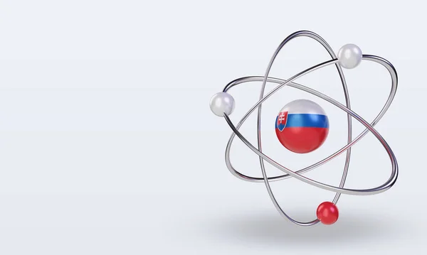 Science Day Slovakia Flag Rendering Right View — Stock Fotó