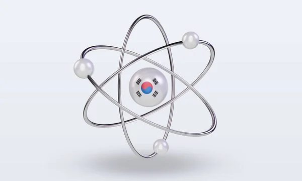 3D科学の日韓国のフラグフロントビューをレンダリング — ストック写真