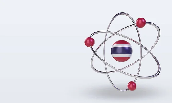 Science Day Thailand Flag Rendering Right View — Stock Fotó