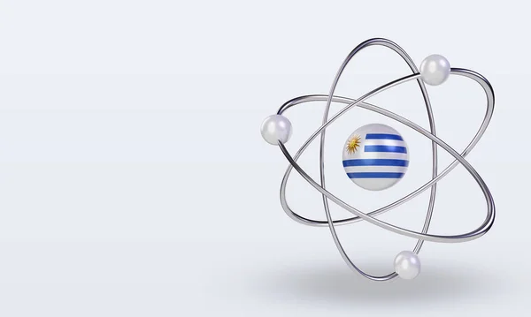 3D Bilim Günü Uruguay bayrağı sağa bakıyor