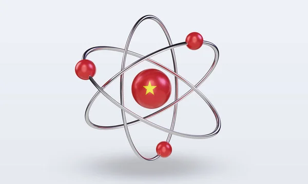Science Day Vietnam Flag Rendering Front View — Stockfoto