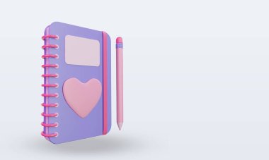 3d Sevgililer Günü Günlüğü simgesi sol görünümü görüntülüyor