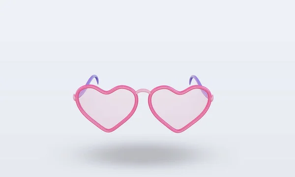 San Valentín Día Gafas Icono Representación Vista Frontal —  Fotos de Stock
