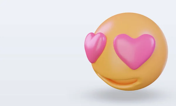 Sevgililer Günü Emoji Love Simgesi Doğru Görünüm Veriyor — Stok fotoğraf