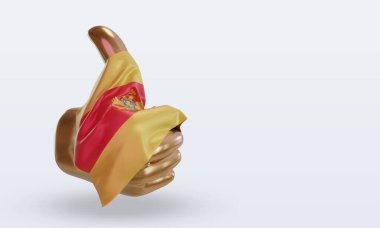 3d başparmak Karadağ bayrağı sola bakıyor