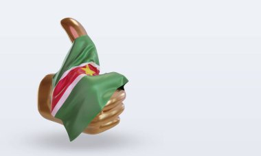 3d başparmak Sol görünümü oluşturan bayrak Surinam