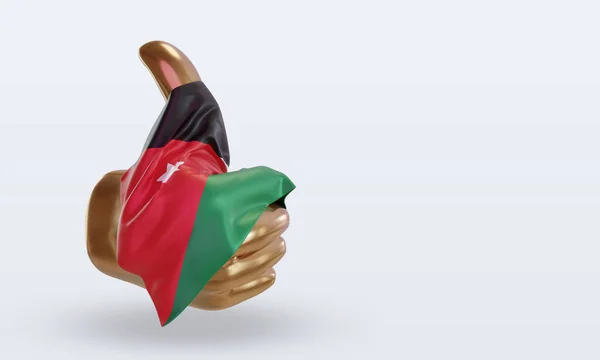 Thumb Jordan Flag Rendering Left View — Stock Photo, Image