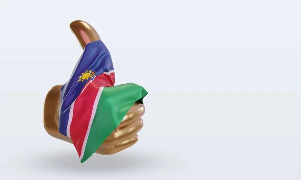 Pollice Bandiera Namibia Visualizzazione Sinistra — Foto Stock