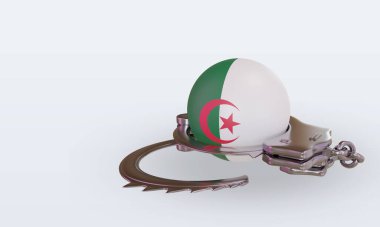 3D kelepçe Cezayir bayrağı görüntüsü