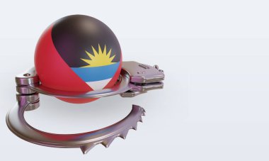 Antigua ve Barbuda bayrağını sol görüşe kelepçele