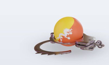 3d kelepçe Butan bayrağı görüntüleme sağ görünüm