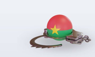 3D kelepçe Burkina Faso bayrak görüntüsü
