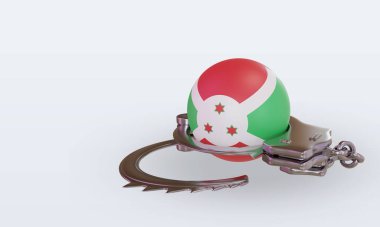 3D kelepçe Burundi bayrağı görüntüsü