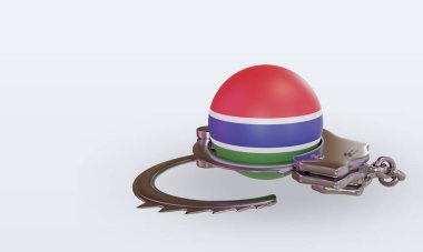 Gambiya bayrağını 3D kelepçeleyip sağa çevirin