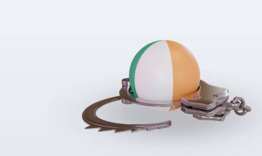 3D kelepçe İrlanda bayrağı sağa dönük