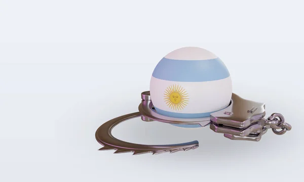 커프스 아르헨티나 오른쪽을 렌더링하는 — 스톡 사진