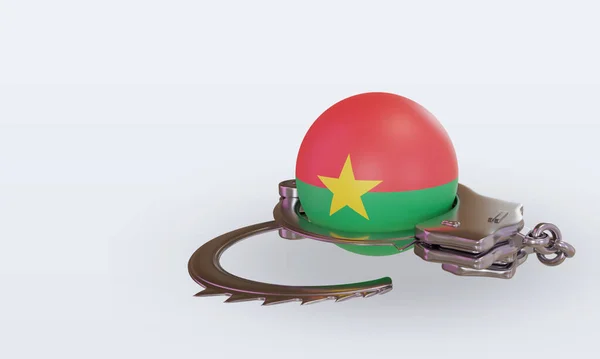Kajdanki Burkina Faso Flaga Renderowania Prawy Widok — Zdjęcie stockowe