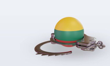 3D kelepçe Litvanya bayrağı görüntüsü