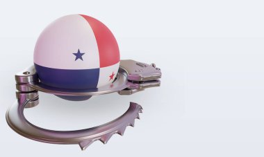 Panama bayrağını sol görüşe kelepçeleyen 3d kelepçe