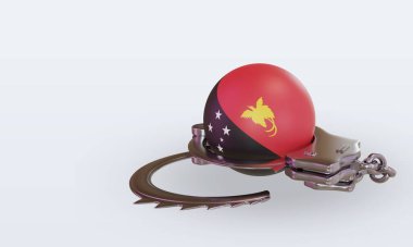 Papua Yeni Gine bayrağını 3D kelepçeleyip sağa çevirin