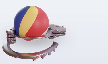 3d kelepçe Seyşeller bayrağı sol görünüm oluşturur