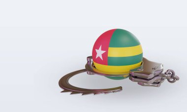 3D kelepçe Togo bayrağı görüntüsü