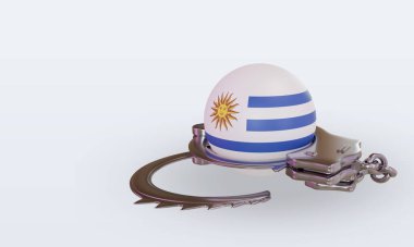 3d kelepçe Uruguay bayrağı görüntüsü