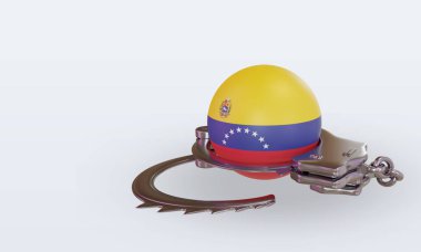 Venezuela bayrağını 3D kelepçeleyip sağa çevirin