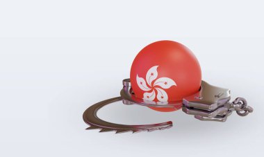 3d kelepçe Hongkong bayrağı görüntüsü