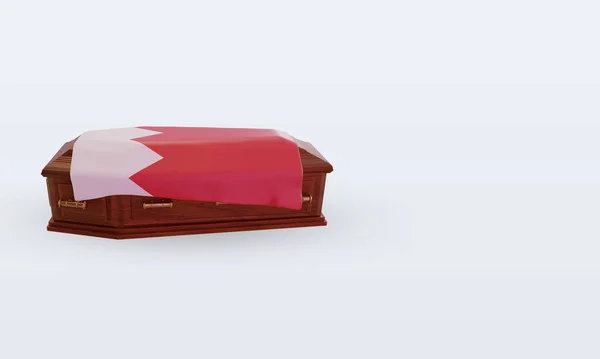 3D棺バーレーンフラグレンダリング左ビュー — ストック写真