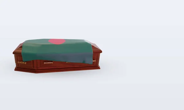 3D棺バングラデシュフラグレンダリング左ビュー — ストック写真