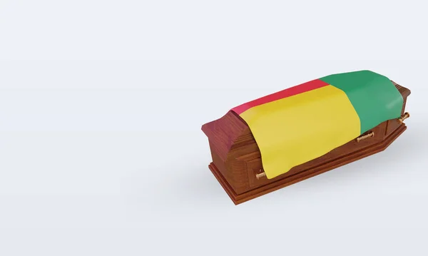 Trumna Benin Flaga Renderowania Prawy Widok — Zdjęcie stockowe