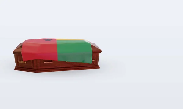 Kista Guinea Flagga Gör Vänster — Stockfoto