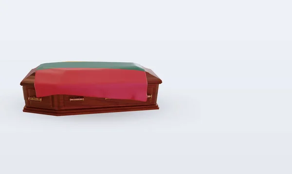 3D棺リトアニアフラグレンダリング左ビュー — ストック写真