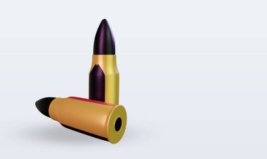 3D kurşun Belçika bayrağı sol görüşü yansıtıyor