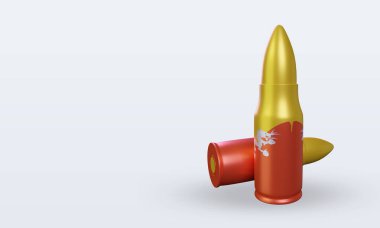 3D kurşun Butan bayrağını sağa döndürüyor