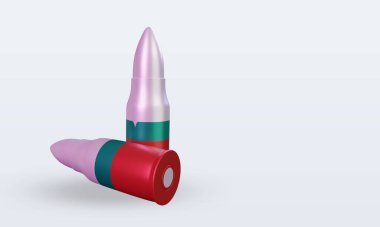 3D kurşun Bulgaristan bayrağı sola bakıyor
