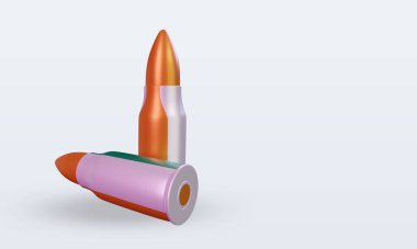3d kurşun Cote dIvoire bayrağı sol görünüm oluşturur