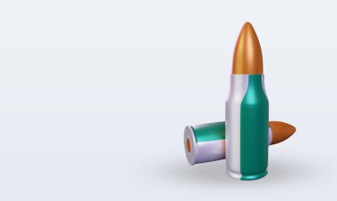 3d kurşun Cote dIvoire bayrak görüntüleme doğru görünüm