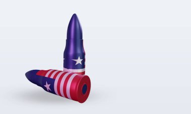 3d kurşun Liberya bayrağı sol görüşü yansıtıyor