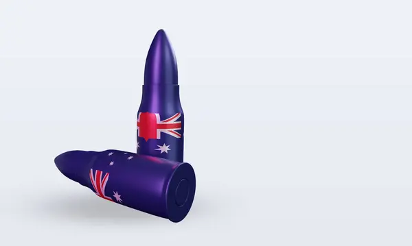 Bala Bandera Australia Representación Vista Izquierda —  Fotos de Stock